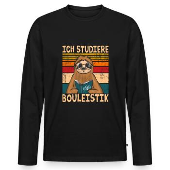 Boule Spiel Petanque Crossboule - Männer Premium Bio Langarmshirt - Schwarz - Vorne - Nico (187cm)