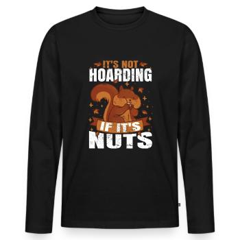 Squirrel Shadow - Männer Premium Bio Langarmshirt - Schwarz - Vorne - Nico (187cm)