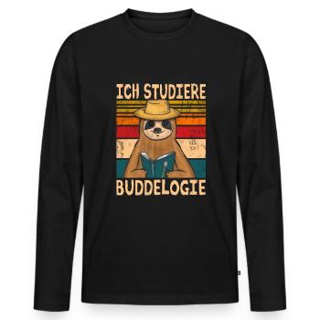 Pflanzen Gartenarbeit Gärtner Hobbygärtner - Männer Premium Bio Langarmshirt - Schwarz - Vorne - Nico (187cm)