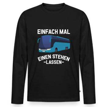 Beste Busfahrer Reisebus Bus fahren - Männer Premium Bio Langarmshirt - Schwarz - Vorne - Nico (187cm)