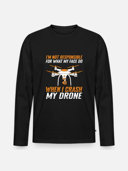 Drone Pilot Quadcopter FPV - Männer Premium Bio Langarmshirt - Schwarz