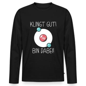Chemielaborant Chemiker MTLA - Männer Premium Bio Langarmshirt - Schwarz - Vorne - Nico (187cm)