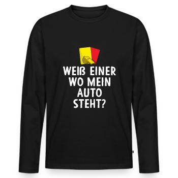Arbitre Whistle Shiri Arbitre de football - T-shirt manches longues Premium bio Homme - noir - Devant - Nico (187cm)