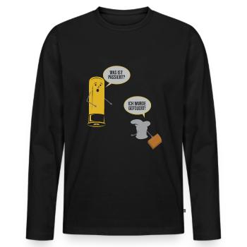 Tir sportif, tir sportif, tireurs sportifs - T-shirt manches longues Premium bio Homme - noir - Devant - Nico (187cm)