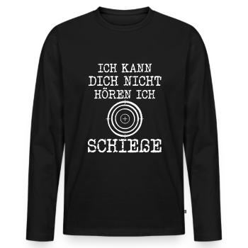Tir sportif, tir sportif, tireurs sportifs - T-shirt manches longues Premium bio Homme - noir - Devant - Nico (187cm)