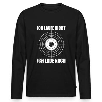 Tir sportif, tir sportif, tireurs sportifs - T-shirt manches longues Premium bio Homme - noir - Devant - Nico (187cm)