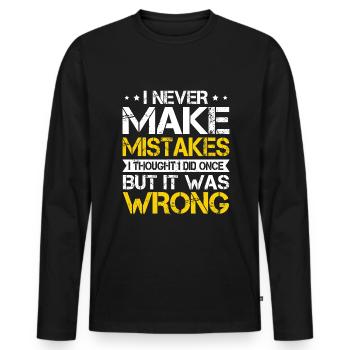 Funny wheelchair driver disabled people - Männer Premium Bio Langarmshirt - Schwarz - Vorne - Nico (187cm)