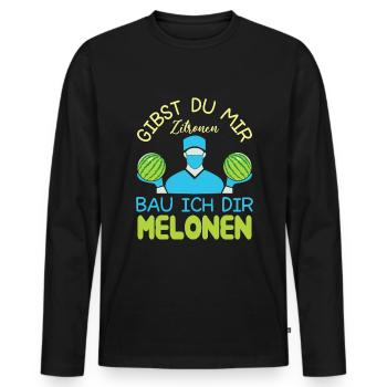 Chirurg Medizinstudenten Medizin Humor - Männer Premium Bio Langarmshirt - Schwarz - Vorne - Nico (187cm)
