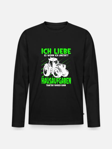 Straßenbauer Straßenbau - Männer Premium Bio Langarmshirt - Schwarz