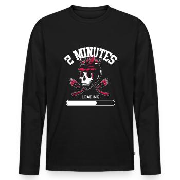 ice hockey goalie - Männer Premium Bio Langarmshirt - Schwarz - Vorne - Nico (187cm)