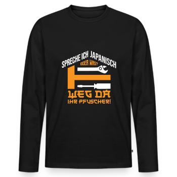 Hausmeister Hauswart Haustechniker - Männer Premium Bio Langarmshirt - Schwarz - Vorne - Nico (187cm)