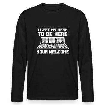 Music Producer, Sound Engineer, - Men's Premium Organic Long Sleeve Shirt - black - Front - Nico (187cm)