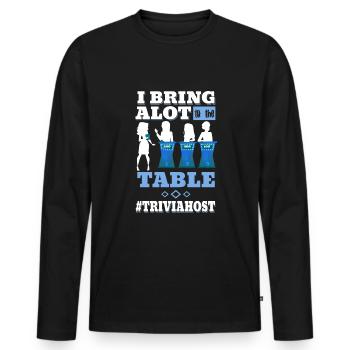 Board Game Night Host Trivia Night - Men's Premium Organic Long Sleeve Shirt - black - Front - Nico (187cm)