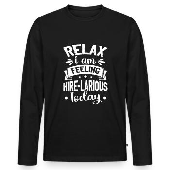 HR Manager Human Resource HR Staff - Men's Premium Organic Long Sleeve Shirt - black - Front - Nico (187cm)