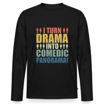 HR Manager Human Resource HR Staff - Men's Premium Organic Long Sleeve Shirt - black - Front - Nico (187cm)