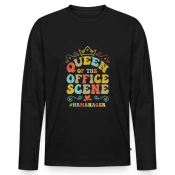HR Manager Human Resource HR Staff - Men's Premium Organic Long Sleeve Shirt - black - Front - Nico (187cm)