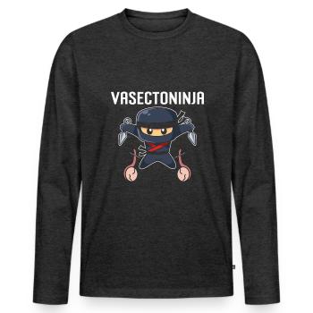 Vasectomy urologist - Men's Premium Organic Long Sleeve Shirt - heather anthracite - Front - Nico (187cm)