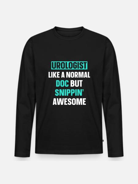 Vasektomie Urologe - Männer Premium Bio Langarmshirt - Schwarz