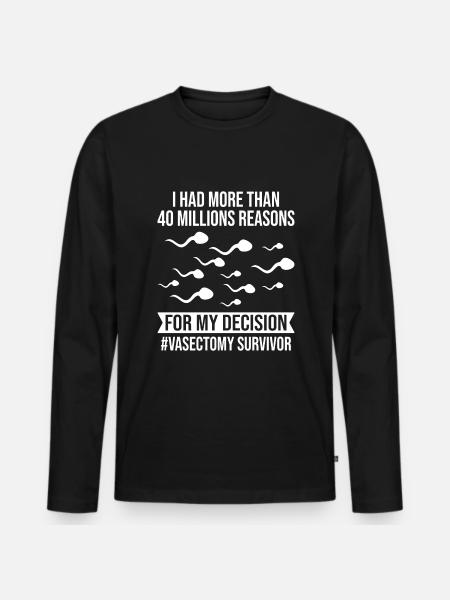 Vasectomy - Men's Premium Organic Long Sleeve Shirt - black