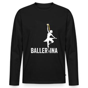 Buveurs de bière Amateurs de bière - T-shirt manches longues Premium bio Homme - noir - Devant - Nico (187cm)