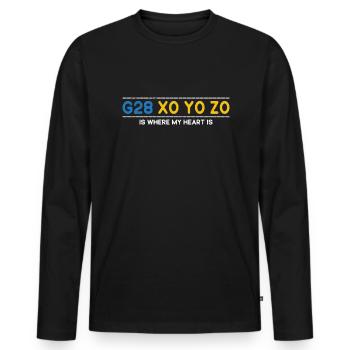 CNC Operator G00 Z-100 Cutting Machine Operator - Men's Premium Organic Long Sleeve Shirt - black - Front - Nico (187cm)