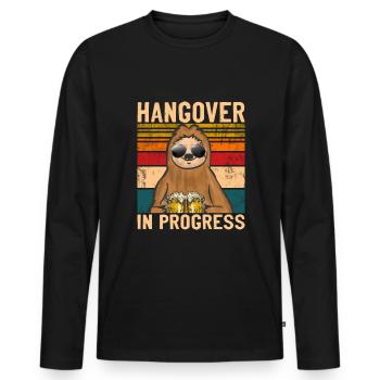 Biertrinker Geh mal Bier holen Löten - Männer Premium Bio Langarmshirt - Schwarz - Vorne - Nico (187cm)