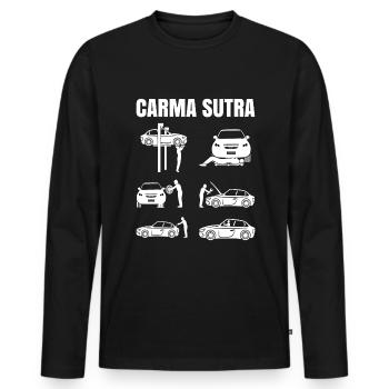Car mechanic mechatronics technician mechanic garage - Men's Premium Organic Long Sleeve Shirt - black - Front - Nico (187cm)