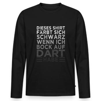 Dart Profi Dartspieler - Männer Premium Bio Langarmshirt - Schwarz - Vorne - Nico (187cm)
