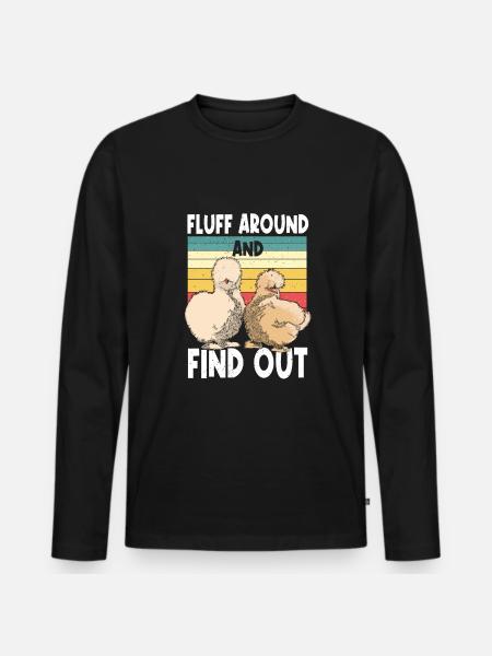 Silkie chicken - Männer Premium Bio Langarmshirt - Schwarz
