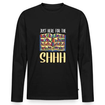 Library Assistant Library Assistant - Men's Premium Organic Long Sleeve Shirt - black - Front - Nico (187cm)