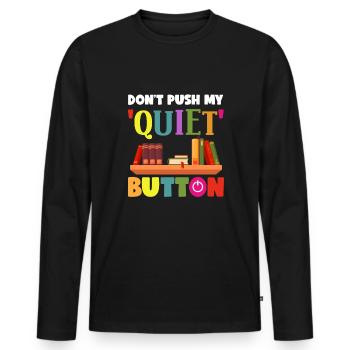 Library Assistant Library Assistant - Men's Premium Organic Long Sleeve Shirt - black - Front - Nico (187cm)