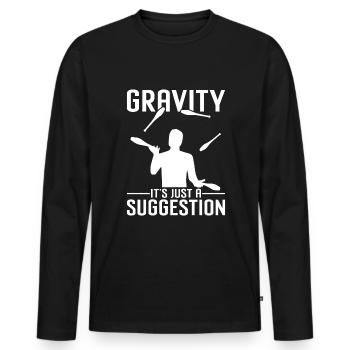 Lustiger Jonglierer Jongleur - Männer Premium Bio Langarmshirt - Schwarz - Vorne - Nico (187cm)