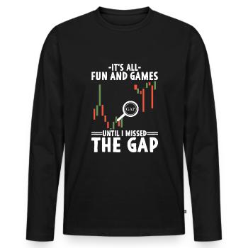 Trading Stocks Stock Market Trader Stock Chart - Men's Premium Organic Long Sleeve Shirt - black - Front - Nico (187cm)
