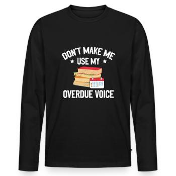 Library Assistant Library Assistant - Men's Premium Organic Long Sleeve Shirt - black - Front - Nico (187cm)