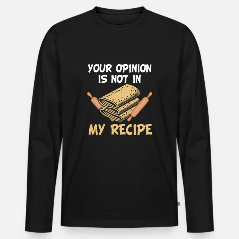 Lefse making lefsa - Men's Premium Organic Long Sleeve Shirt - black