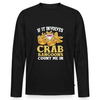 Lustiges Crab Rangoon - Männer Premium Bio Langarmshirt - Schwarz - Vorne - Nico (187cm)