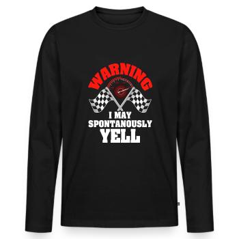 Pit crew Racing Pit Crew Granny - Men's Premium Organic Long Sleeve Shirt - black - Front - Nico (187cm)
