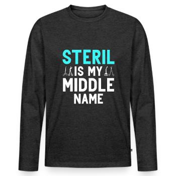 Sterile Processing Technician - Männer Premium Bio Langarmshirt - Anthrazit meliert - Vorne - Nico (187cm)