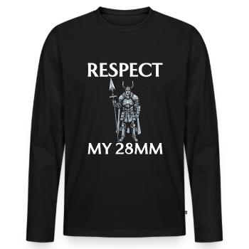 Miniaturmalerei miniature Painting - Männer Premium Bio Langarmshirt - Schwarz - Vorne - Nico (187cm)