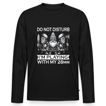 Miniaturmalerei miniature Painting - Männer Premium Bio Langarmshirt - Schwarz - Vorne - Nico (187cm)