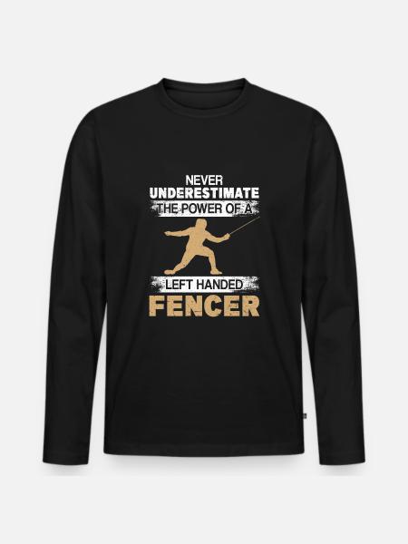 Fechten Fechter - Männer Premium Bio Langarmshirt - Schwarz