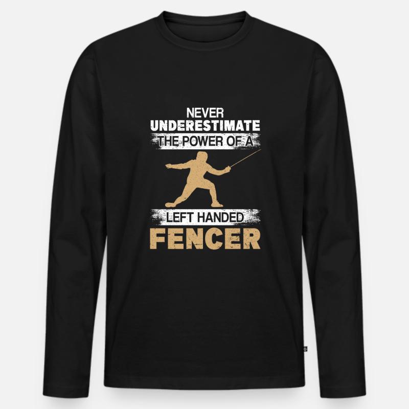 Fechten Fechter - Männer Premium Bio Langarmshirt - Schwarz