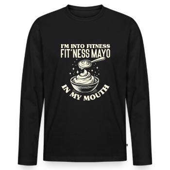 mayonnaise Mayo Lover - T-shirt manches longues Premium bio Homme - noir - Devant - Nico (187cm)