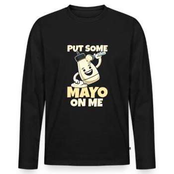Mayonnaise Mayo Lover - T-shirt manches longues Premium bio Homme - noir - Devant - Nico (187cm)