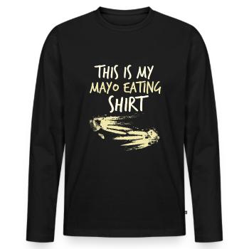 Mayonnaise Mayo Lover - T-shirt manches longues Premium bio Homme - noir - Devant - Nico (187cm)