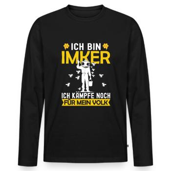 Imker Geschenke Bienenzüchter Spruch - Männer Premium Bio Langarmshirt - Schwarz - Vorne - Nico (187cm)
