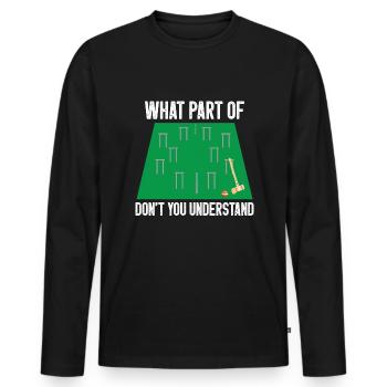 Croquet - Männer Premium Bio Langarmshirt - Schwarz - Vorne - Nico (187cm)