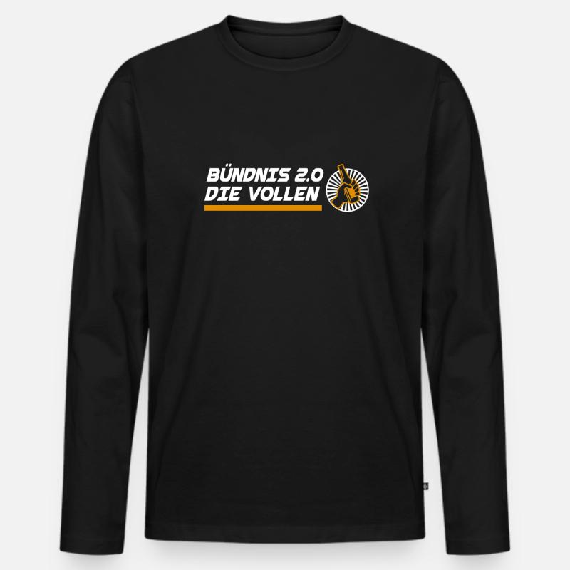 Biertrinker Bier - Männer Premium Bio Langarmshirt - Schwarz