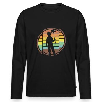 Chimney sweep vintage chimney sweep gift - Men's Premium Organic Long Sleeve Shirt - black - Front - Nico (187cm)