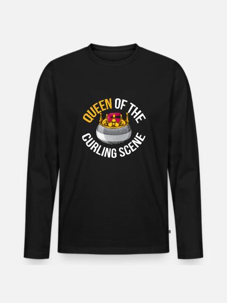 Curling Curler - Männer Premium Bio Langarmshirt - Schwarz